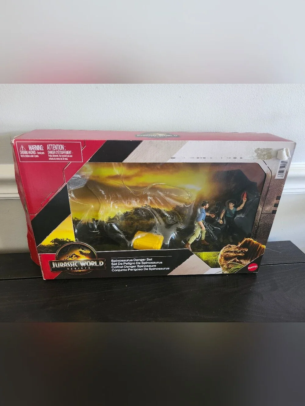 Spinosaurus Danger Set Jurassic World Rebirth Action Figures And Box NO DINOSAUR